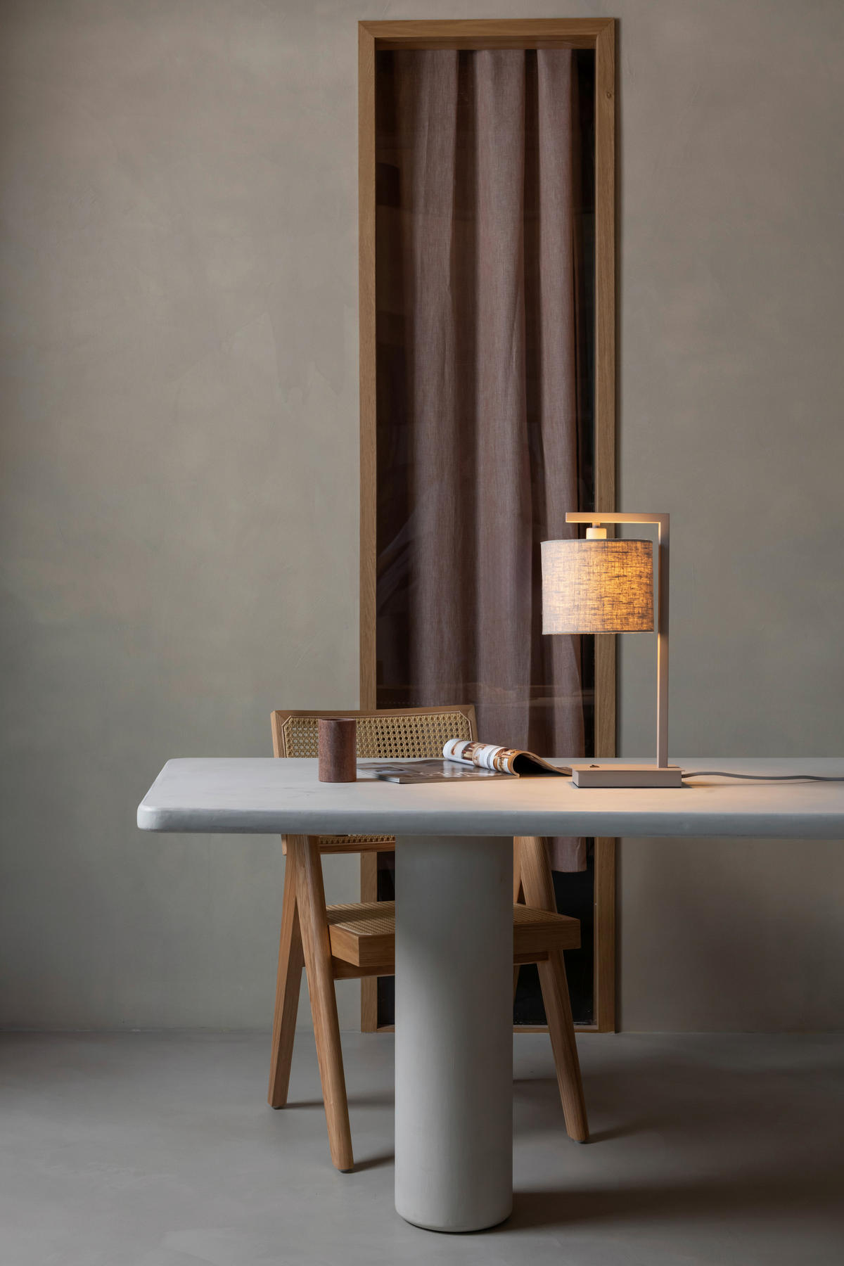 TISCHLEUCHTE - Sandfarben/Beige, Design, Textil/Metall (18/10/44cm) - It's about Romi