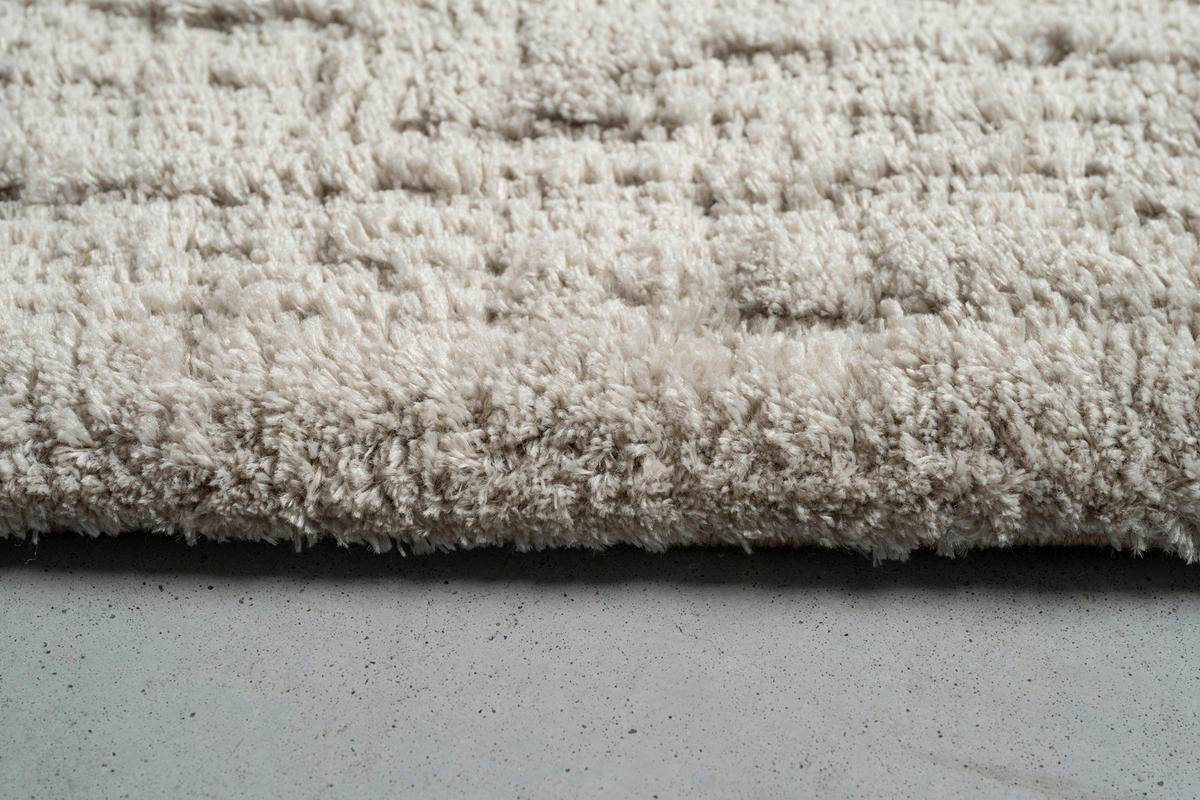 HOCHFLORTEPPICH Masai Beige rechteckig  - Beige, Basics, Kunststoff/Textil (133cm) - Novel