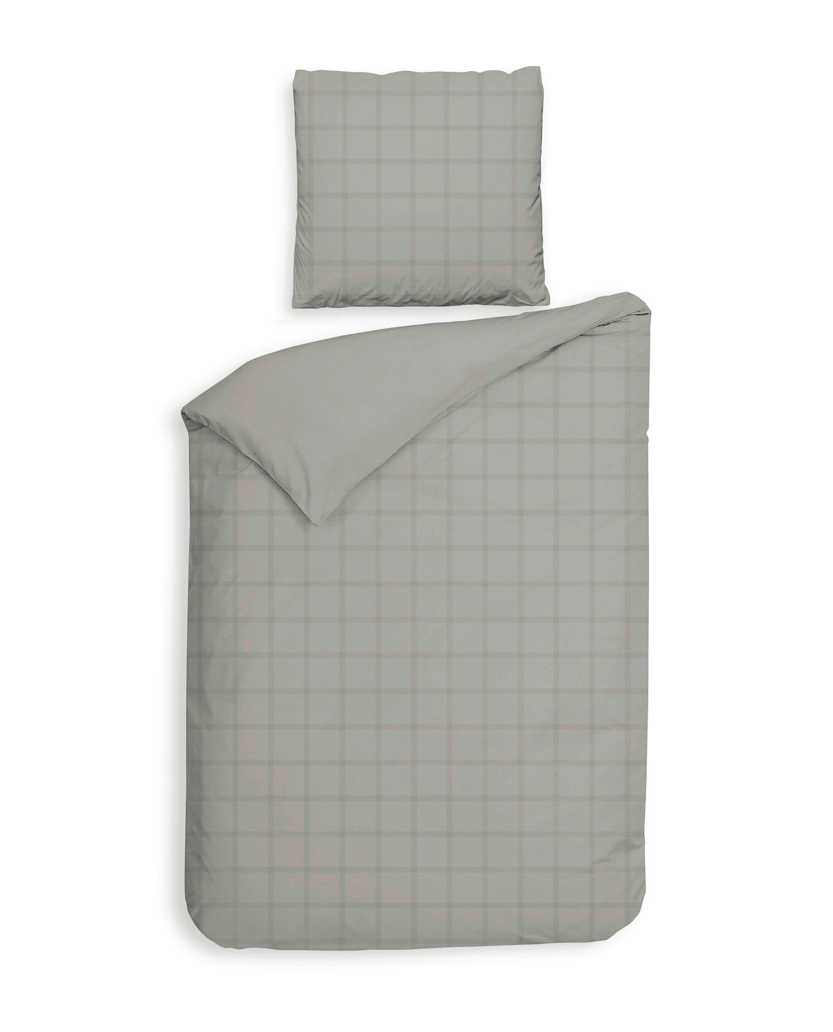 BETTWÄSCHE Diamante Makosatin 155/220 cm  - Hellgrau, Basics, Textil (155/220cm)