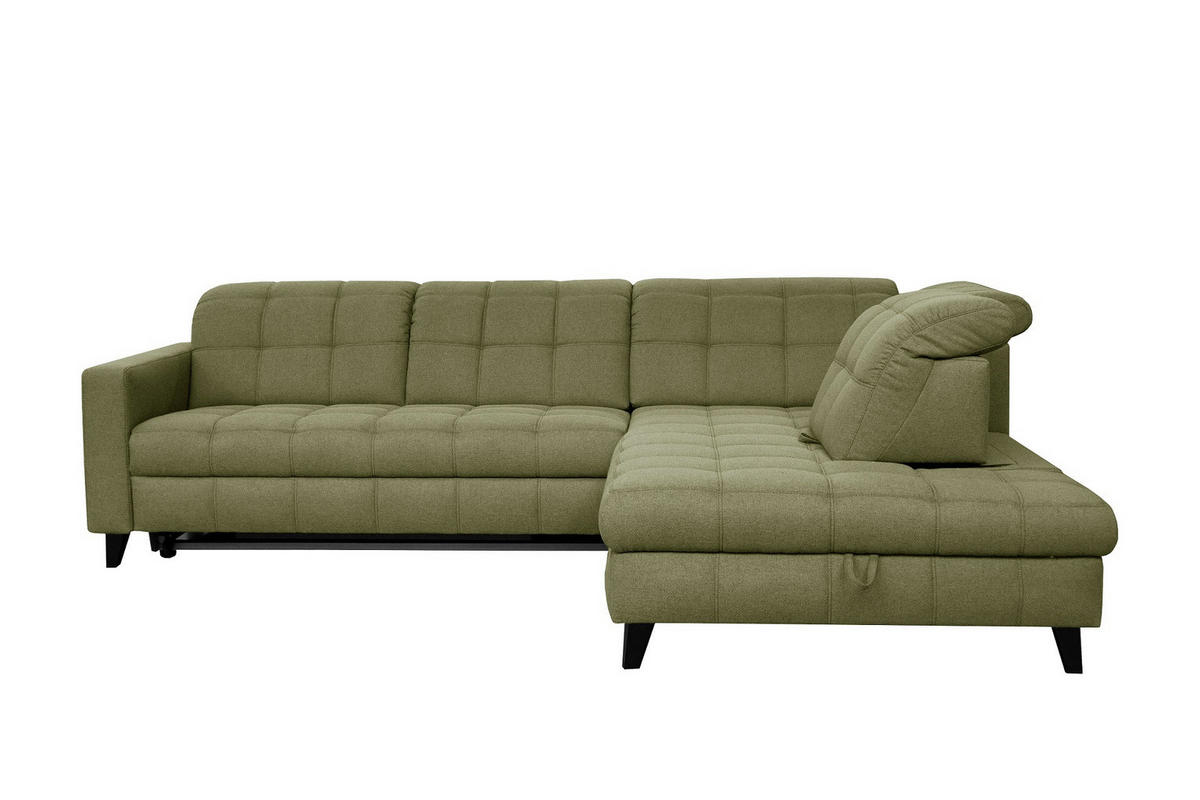 SAROKKANAPÉ textil zöld  - fekete/zöld, Design, textil/fa (297/216cm) - Xora