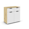 KOMMODE  in 80/81/42 cm  - Dunkelgrau/Weiß, Design, Holzwerkstoff/Metall (80/81/42cm) - Carryhome