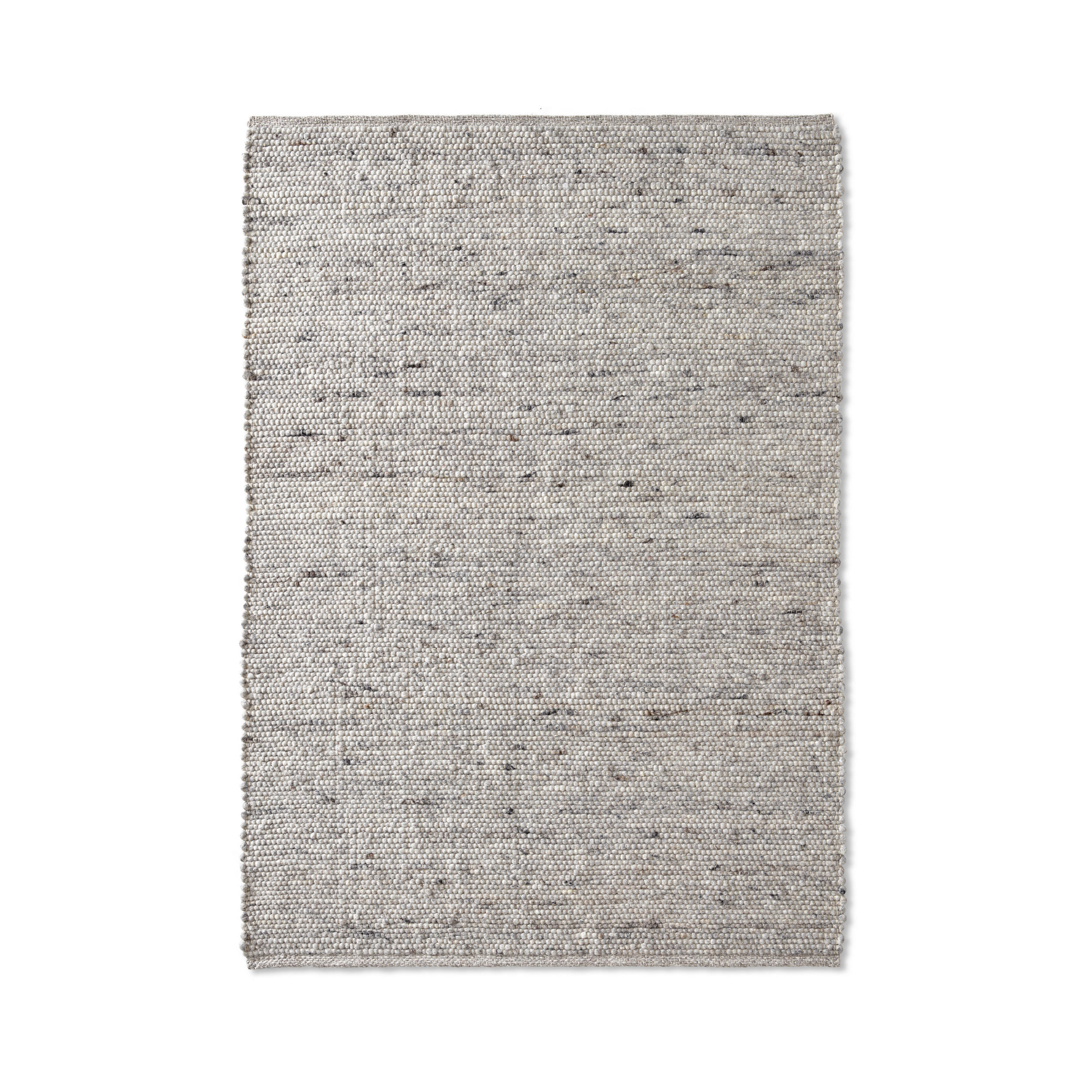 HANDWEBTEPPICH Wohnzimmer 70/130 cm Hellgrau rechteckig  - Hellgrau, Basics, Textil (70/130cm) - Linea Natura
