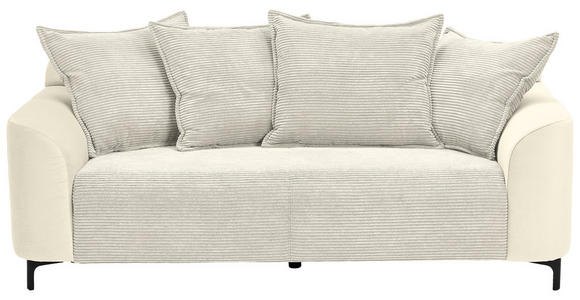 2-SITZER-SOFA in Cord, Velours Beige  - Beige/Schwarz, KONVENTIONELL, Textil/Metall (175/84/99cm) - Carryhome