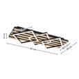 LED-DECKENLEUCHTE 63/29/7,5 cm   - Eichefarben/Schwarz, Basics, Holzwerkstoff/Kunststoff (63/29/7,5cm) - Novel