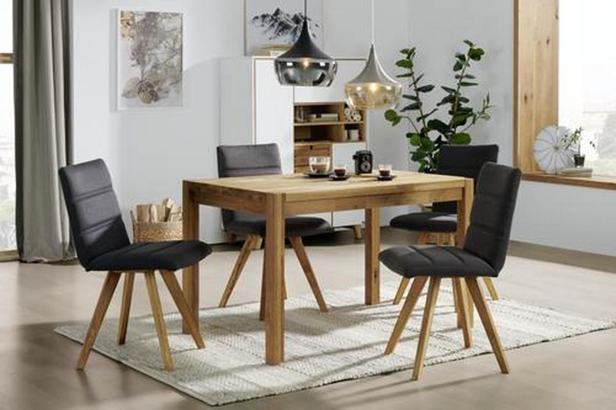 JEDÁLENSKÝ STÔL, divoký dub, farba duba, 120/80/75 cm - farba duba, Konventionell, drevo (120/80/75cm) - Carryhome
