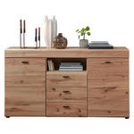 SIDEBOARD  in 160/88/42 cm  - Eschefarben/Schwarz, Design, Holz/Holzwerkstoff (160/88/42cm) - Linea Natura