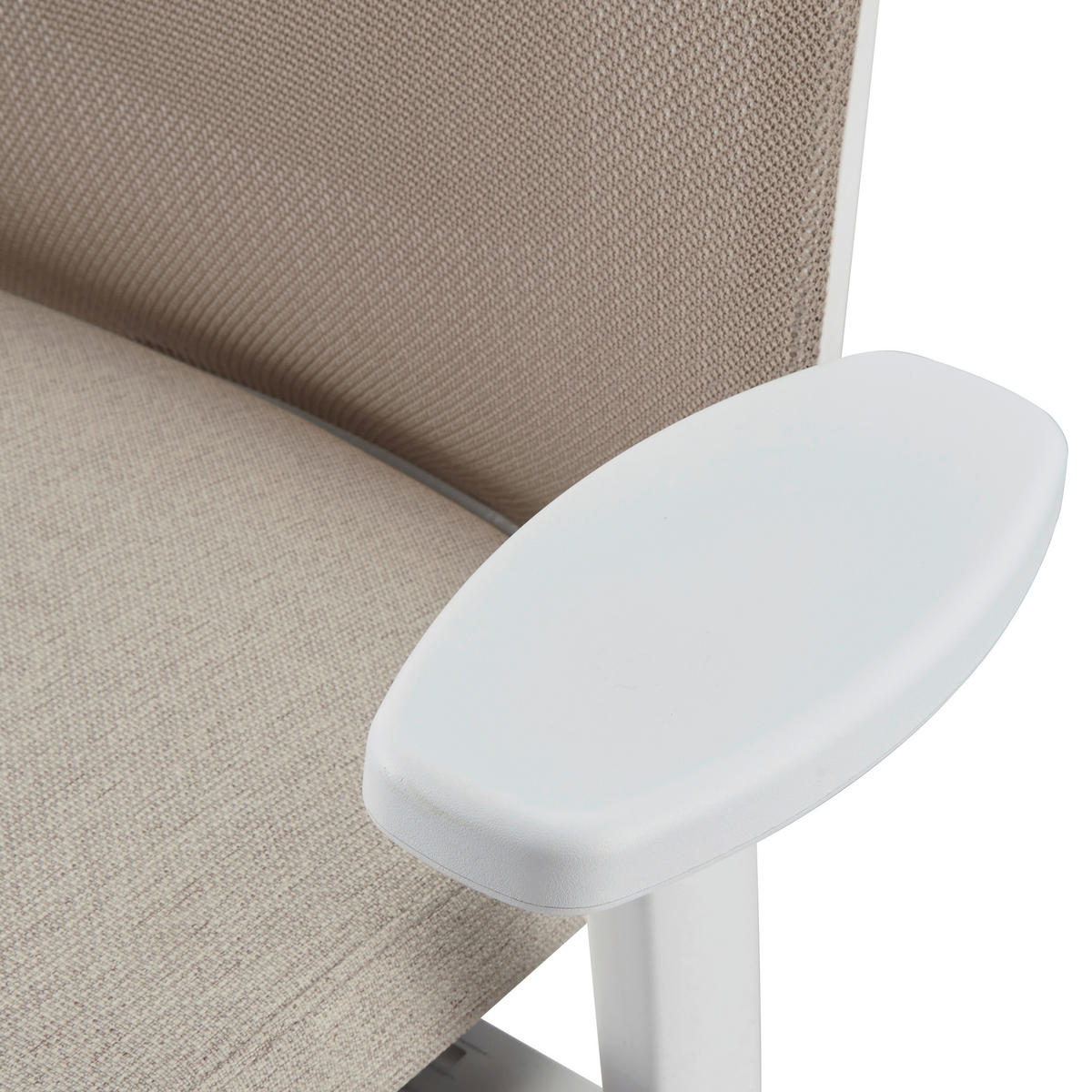 DREHSTUHL Flachgewebe Beige  - Beige/Weiß, MODERN, Kunststoff/Textil (71/112/66cm) - MID.YOU