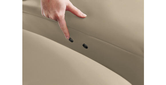 3-SITZER-SOFA Latina in Echtleder Grau   - Alufarben/Grau, Design, Leder/Metall (190/82/99cm) - Dieter Knoll