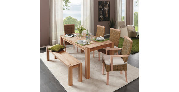 ESSTISCH Buchefarben rechteckig   - Buchefarben, KONVENTIONELL, Holz (160-240/90/76cm) - Linea Natura