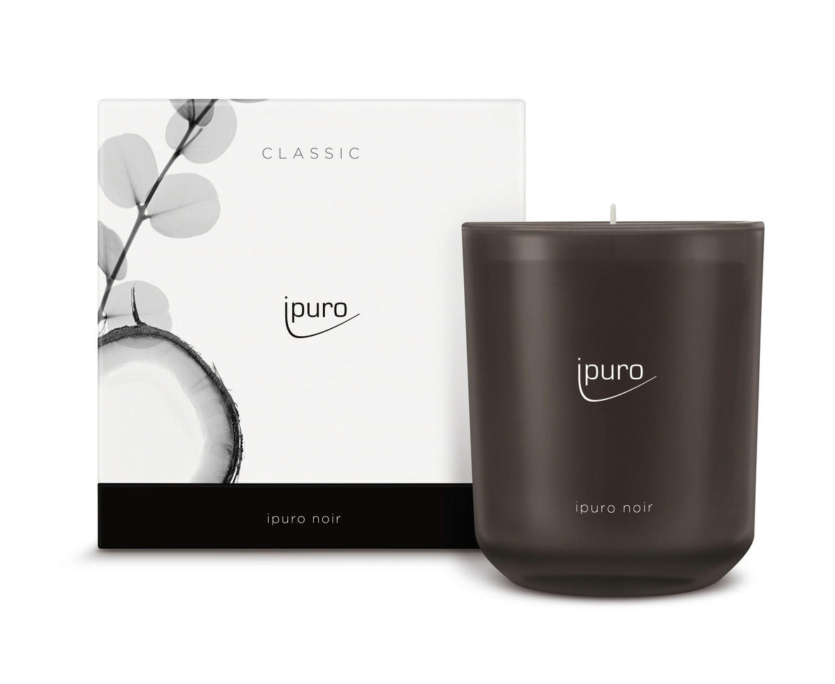 DUFTKERZE orientalisch  - Schwarz, Basics, Glas/Naturmaterialien (11,5/11,5/12cm) - Ipuro