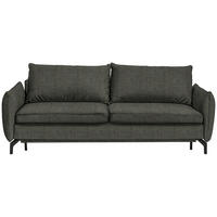 SCHLAFSOFA Benix, Midori in Dunkelgrün  - Dunkelgrün/Schwarz, Design, Textil/Metall (224/89/105cm) - Novel