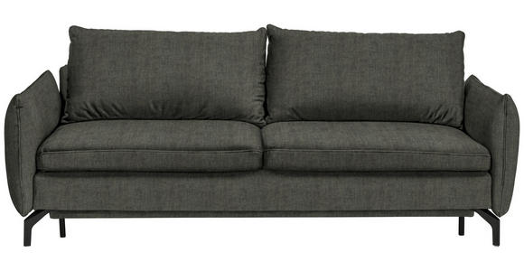 SCHLAFSOFA Benix, Midori in Dunkelgrün  - Dunkelgrün/Schwarz, Design, Textil/Metall (224/89/105cm) - Novel