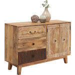 KOMMODE  in 115/80/35 cm  - Braun/Nickelfarben, Trend, Holz/Metall (115/80/35cm) - Landscape