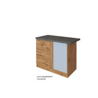 ECKUNTERSCHRANK 110/85/60 cm  - Chromfarben/Eichefarben, Modern, Holzwerkstoff/Metall (110/85/60cm) - Held