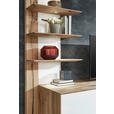 WOHNWAND  in Weiß, Eichefarben  297/206/48 cm  - Eichefarben/Weiß, Design, Glas/Holz (297/206/48cm) - Valnatura