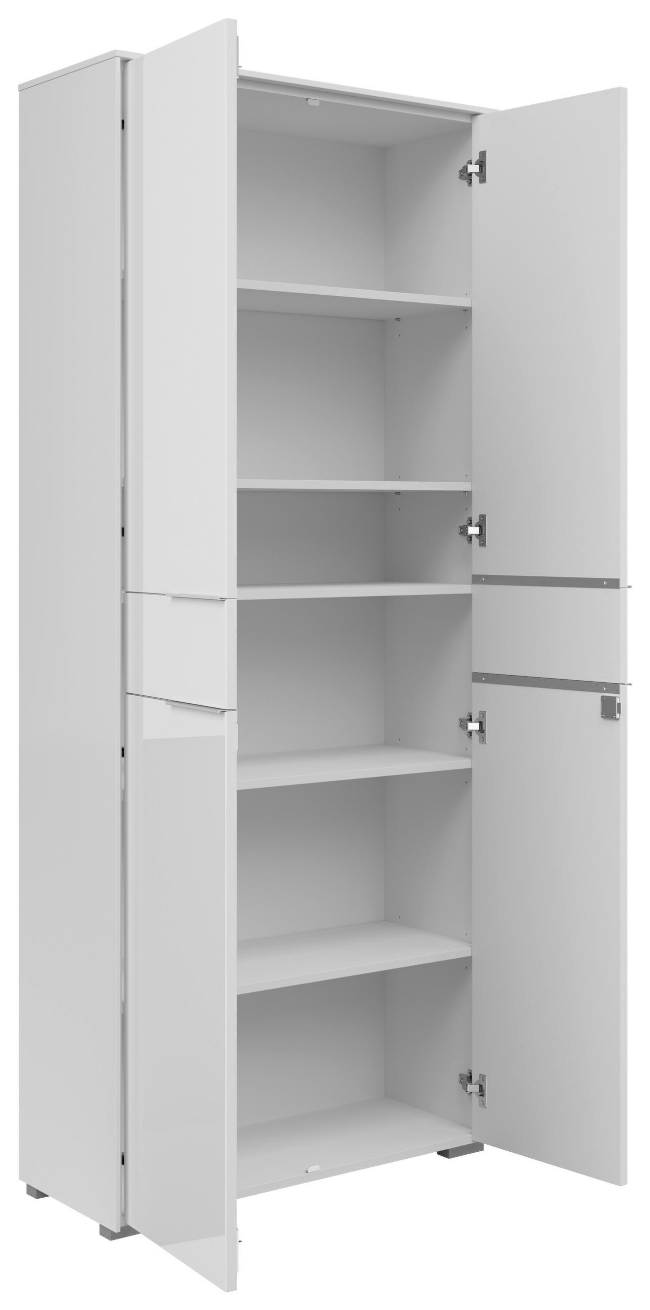 AKTENSCHRANK Weiß - Weiß, KONVENTIONELL, Glas/Holzwerkstoff (81/199/37cm) - Voleo