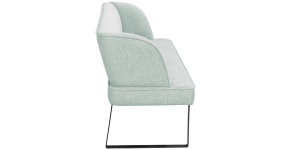 SITZBANK 205/91/66 cm Webstoff Schwarz, Türkis - Türkis/Schwarz, Design, Textil/Metall (205/91/66cm) - Novel