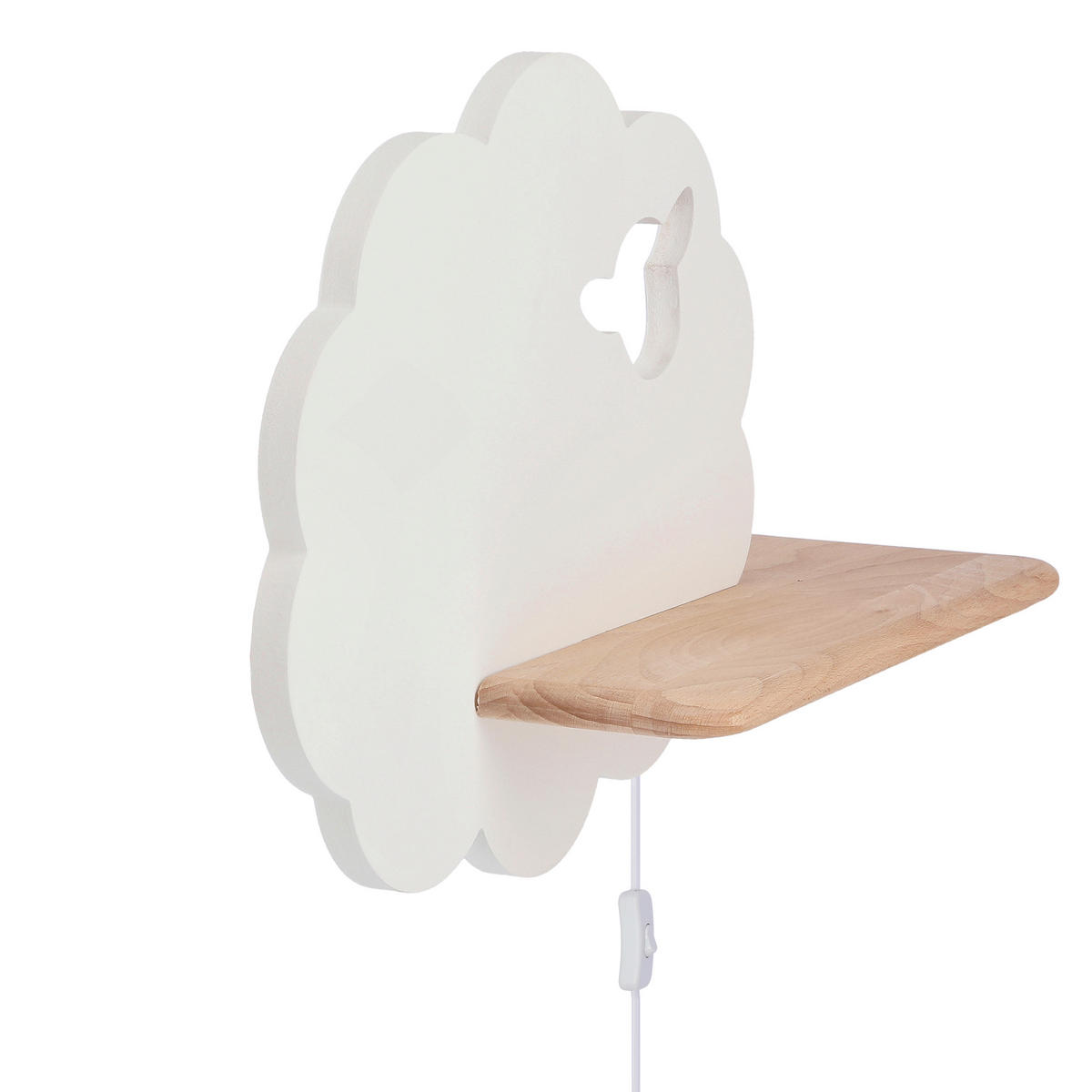 VÄGGLAMPA FÖR BARN Sheep 36/12/24 cm   - vit, Basics, metall/trämaterial (36/12/24cm)