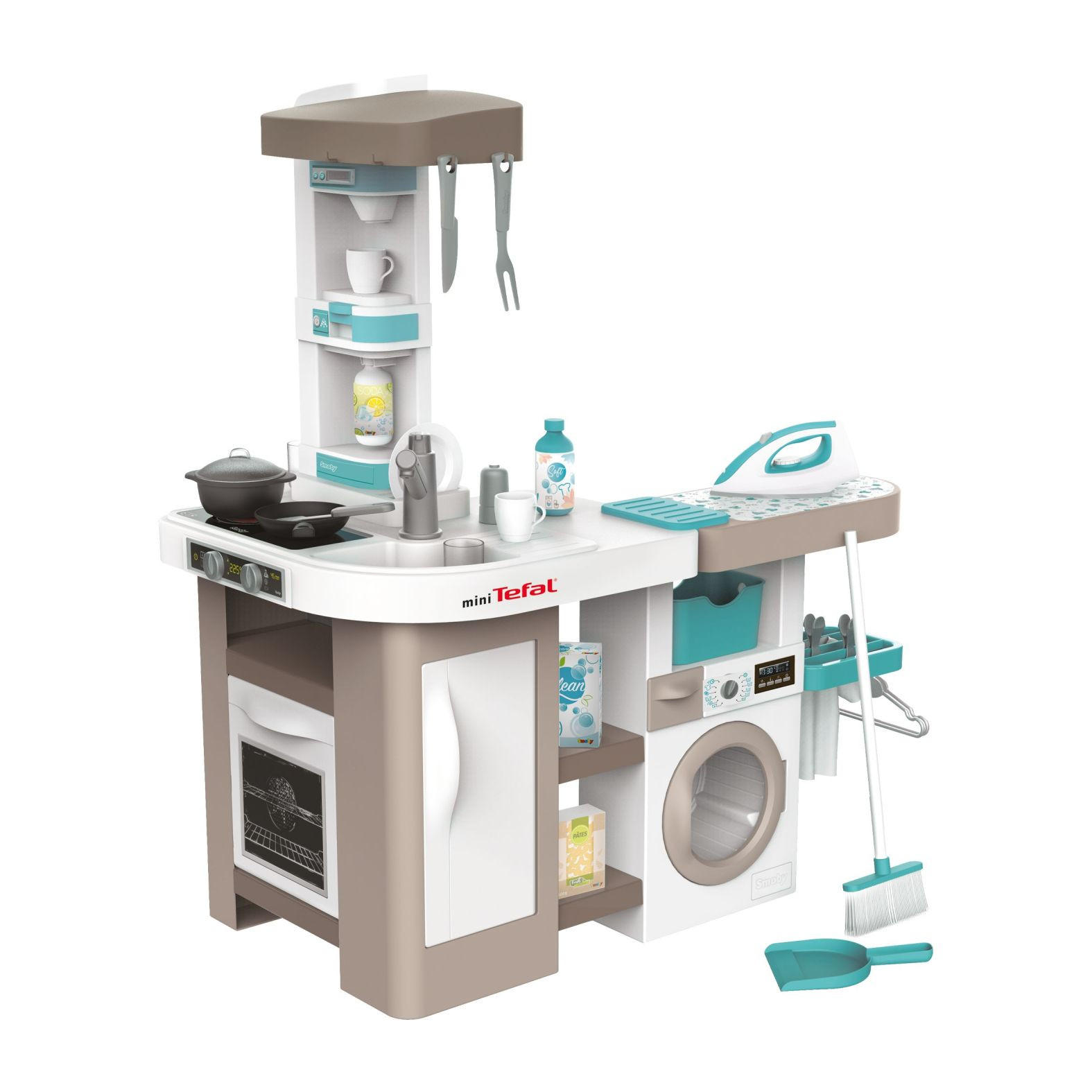 SMOBY 2v1 TEFAL STUDIO KUCHYNĚ - vícebarevná, Basics, plast (65,9/25,9/74,7cm) - Simba