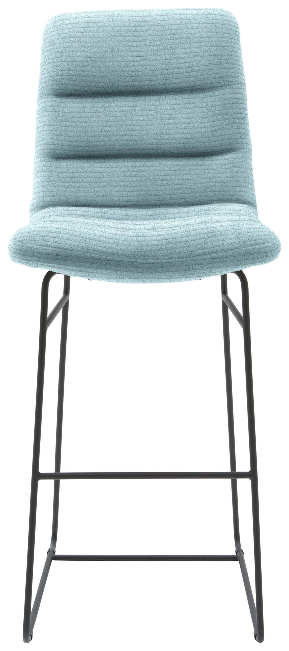 BARHOCKER in Textil Hellblau  - Schwarz/Hellblau, Design, Textil/Metall (52/122/66cm) - Dieter Knoll