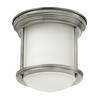 DECKENLEUCHTE Elstead Hadrian 19.6/18.5 cm   - Nickelfarben, KONVENTIONELL, Glas/Metall (19.6/18.5cm) - Elstead Lighting