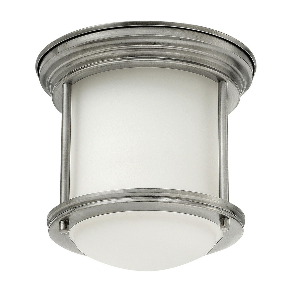 DECKENLEUCHTE Elstead Hadrian 19.6/18.5 cm   - Nickelfarben, KONVENTIONELL, Glas/Metall (19.6/18.5cm) - Elstead Lighting