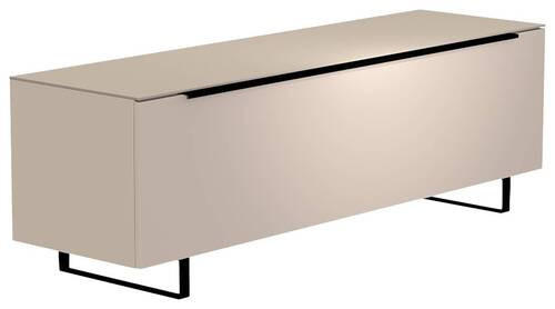 LOWBOARD Schwarz, Sandfarben  160/51/45 cm  - Sandfarben/Schwarz, Design, Glas/Holzwerkstoff (160/51/45cm) - Moderano