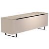 LOWBOARD Schwarz, Sandfarben  160/51/45 cm  - Sandfarben/Schwarz, Design, Glas/Holzwerkstoff (160/51/45cm) - Moderano