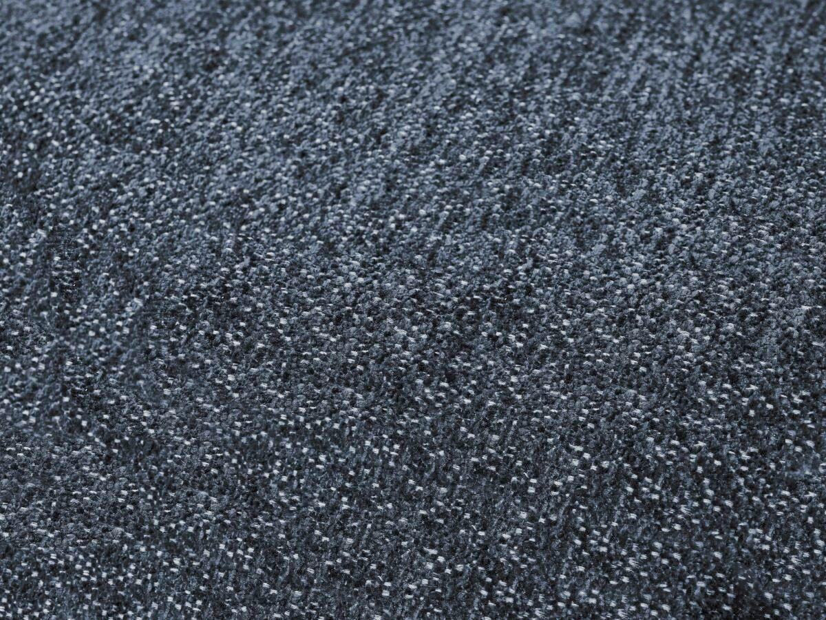 ECKSOFA Ottomane links  EVEREST Dunkelblau Flachgewebe  - Schwarz/Dunkelblau, MODERN, Kunststoff/Textil (210/352cm) - Livetastic