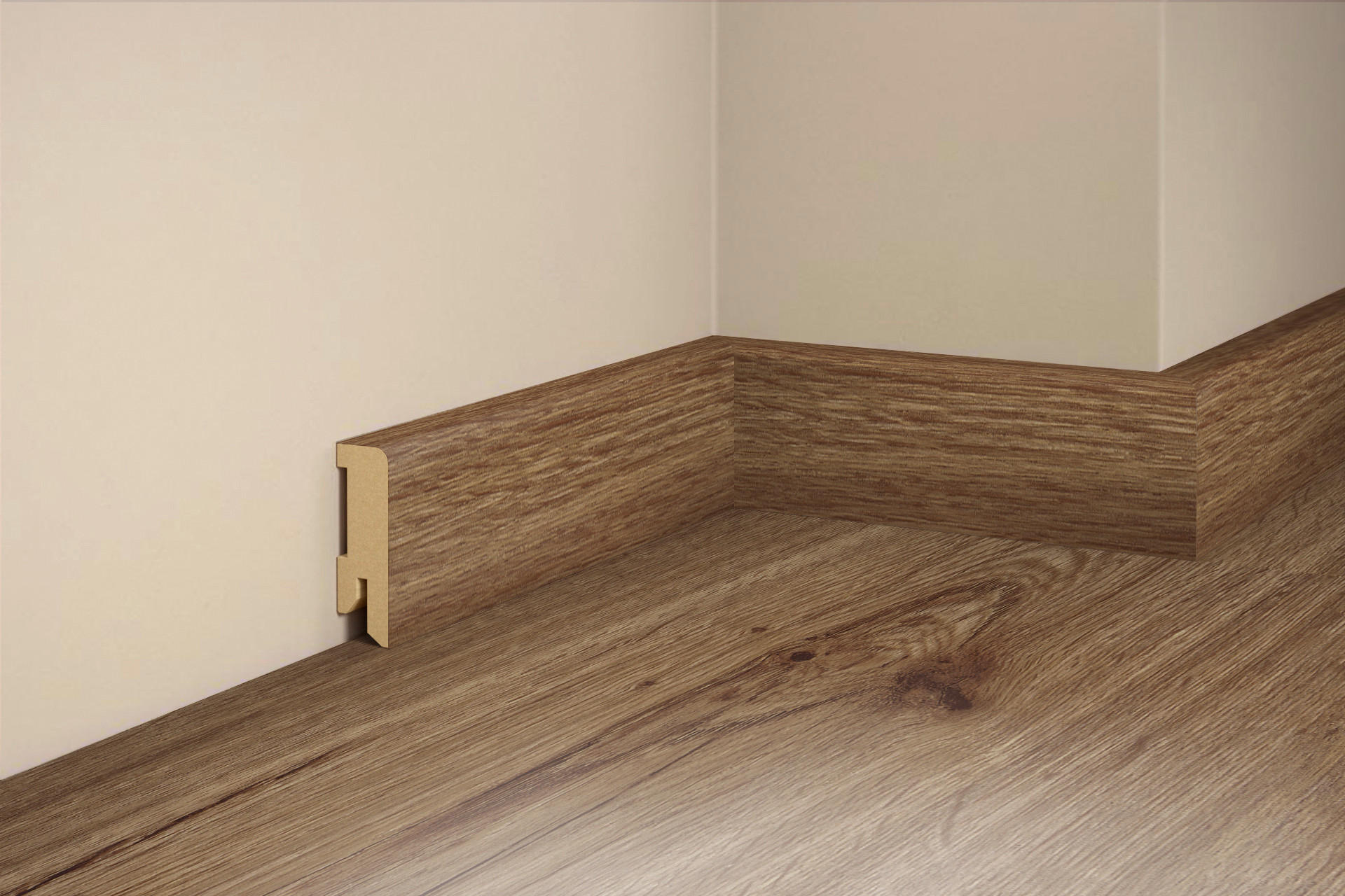 SOCKELLEISTE, Eiche Rax  - Basics, Holz (240/5/1,6cm) - Tilo