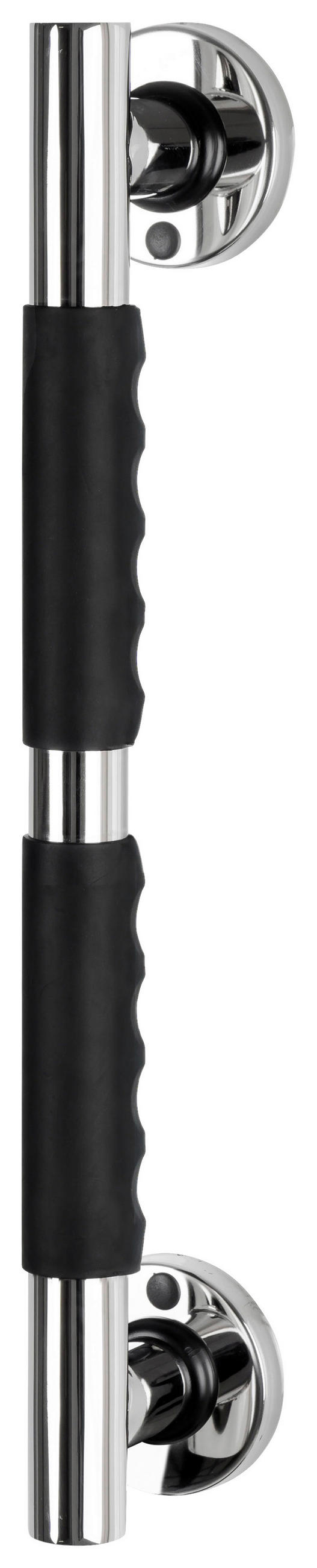 DRŽADLO DO VANE - čierna/chrómová, Basics, kov (3,2/45/8,7cm) - Sadena