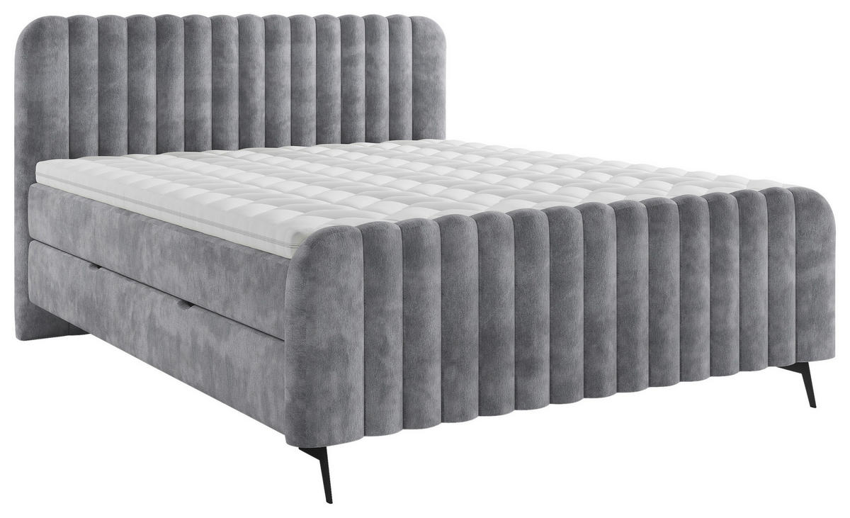 BOXBETT 140/200 cm  in Grau  - Schwarz/Grau, MODERN, Holz/Holzwerkstoff (140/200cm) - MID.YOU