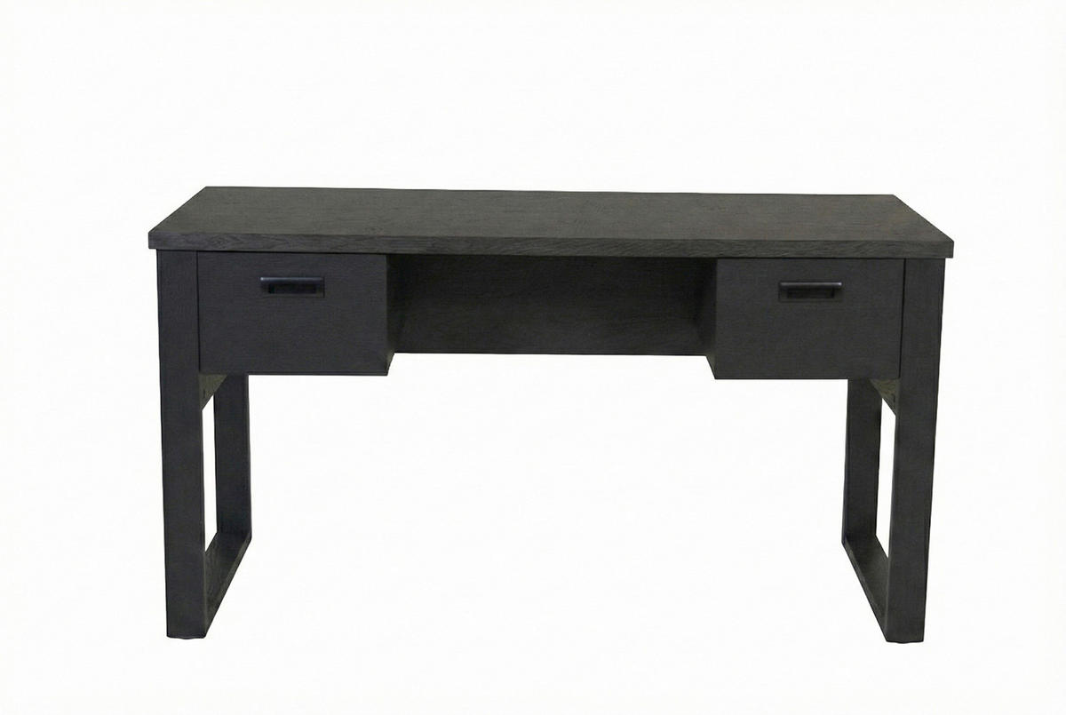 ECKSCHREIBTISCH 140/55/75 cm Schwarz, Eichefarben Stauraum, in verschiedenen Holz-Dekoren erhältlich  - Eichefarben/Schwarz, MODERN, Holzwerkstoff/Metall (140/55/75cm) - Livetastic