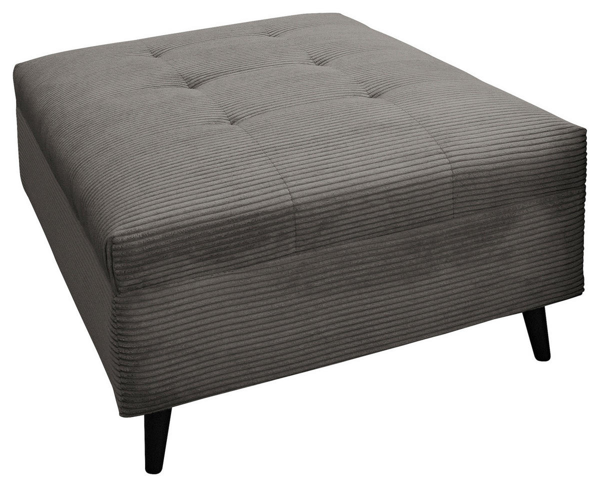 KUTNA GARNITURA tekstil  siva   - siva/crna, Design, tekstil/drvo (247/174cm) - MID.YOU
