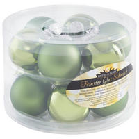 JULGRANSKULOR SET 6 cm 12 delar  - grön, Lifestyle, glas (6cm)