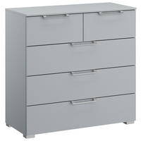 COMMODE 80/81/42 cm gris clair  - couleur d'aluminium/gris clair, Design, métal/matière synthétique (80/81/42cm) - Novel