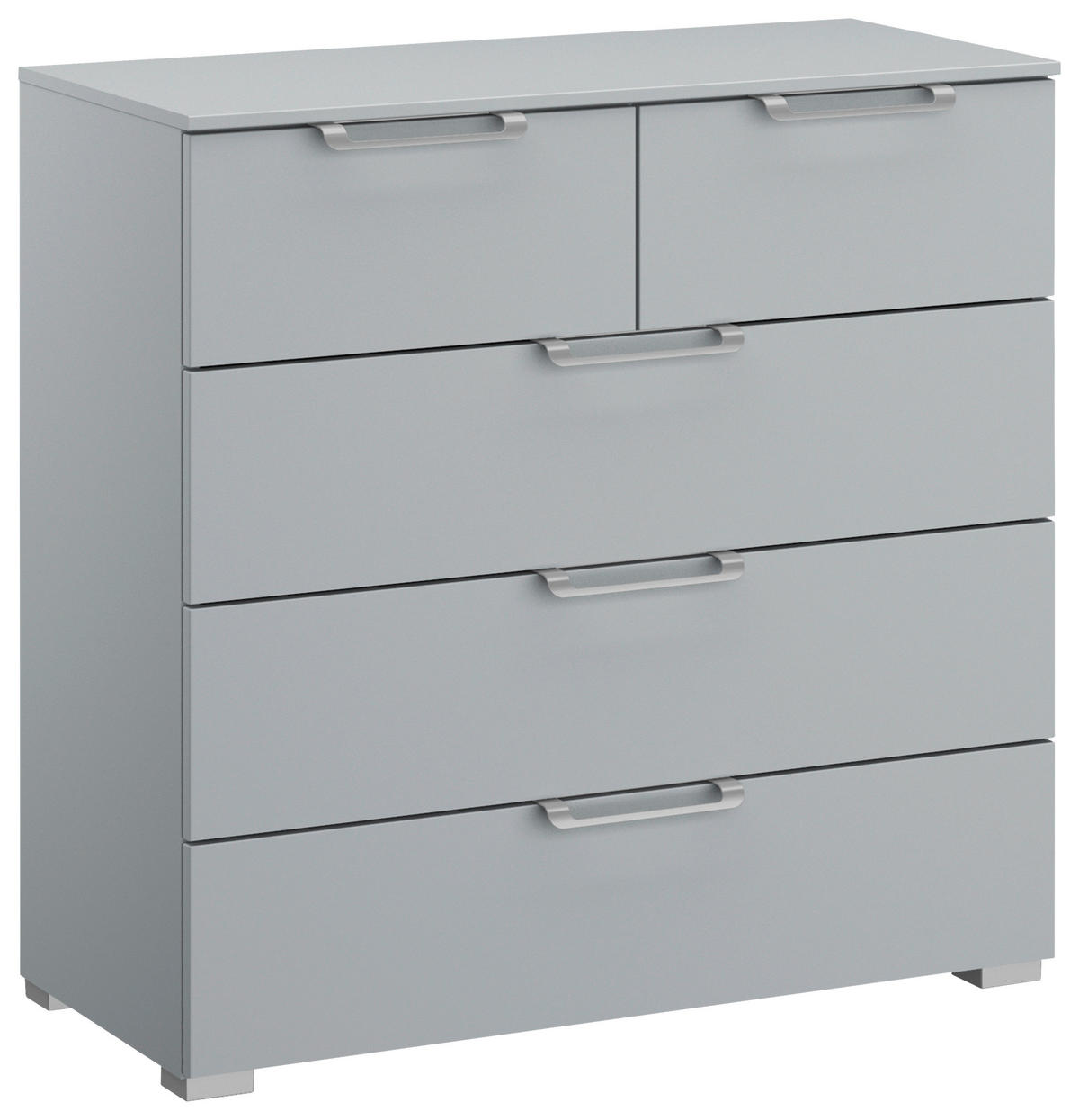 COMMODE 80/81/42 cm gris clair  - couleur d'aluminium/gris clair, Design, métal/matière synthétique (80/81/42cm) - Novel