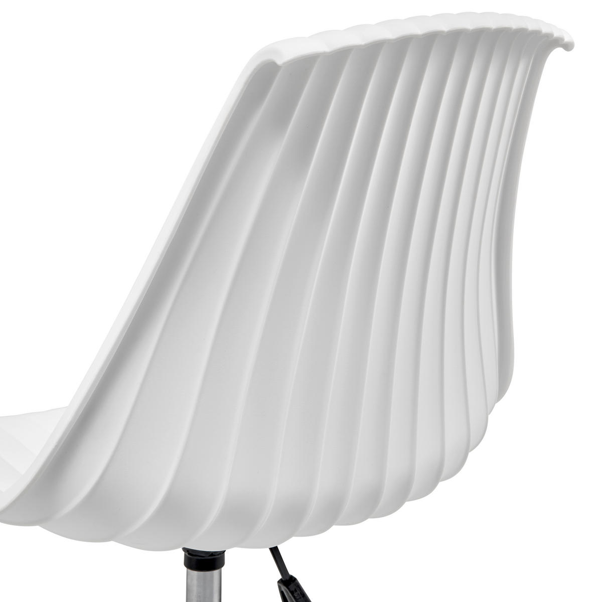 DREHSTUHL  in Weiss  - Weiss, Lifestyle, Kunststoff/Metall (44/75-85/56cm) - Livetastic