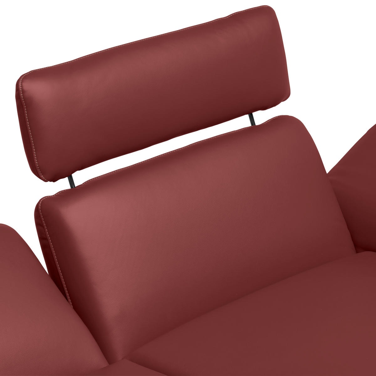 ECKSOFA in Echtleder Weinrot  239/150 cm  - Beige/Weinrot, Design, Leder/Metall (239/150cm) - Koinor