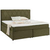 BOXSPRINGBETT 180/200 cm  in Olivgrün  - Schwarz/Olivgrün, Design, Kunststoff/Textil (180/200cm) - Xora
