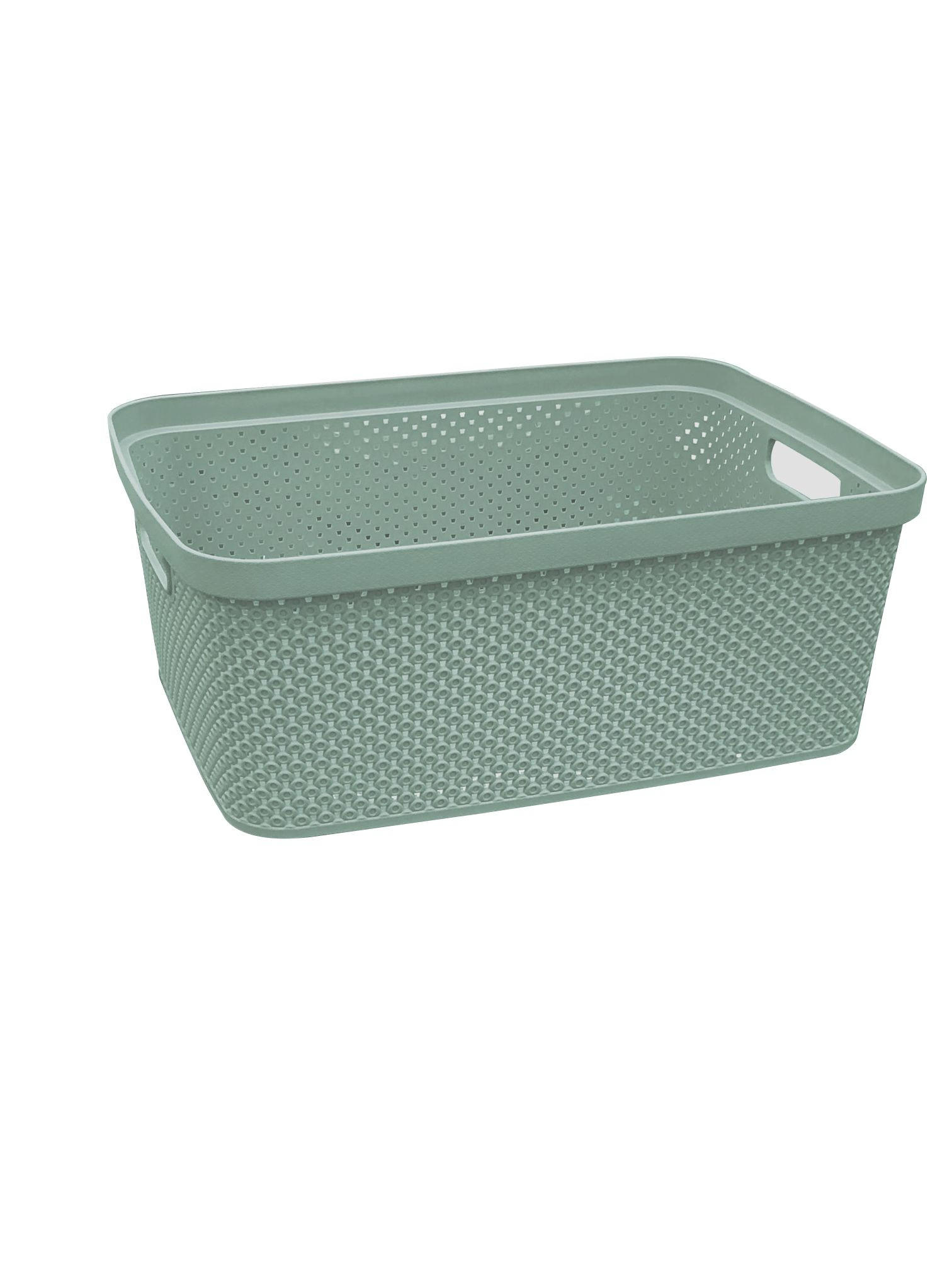 KUTIJA ZA ODLAGANJE  27,5/38,5/15 cm       - zelena, Basics, plastika (27,5/38,5/15cm) - Homeware