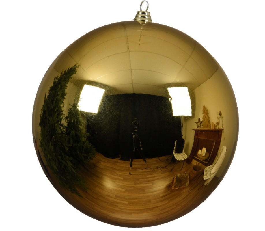CHRISTBAUMKUGEL 14 cm  - Goldfarben, Basics, Kunststoff (14cm)