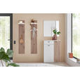 GARDEROBE 4-teilig  in 155/198/37 cm  - Eichefarben/Weiß, Design, Holzwerkstoff (155/198/37cm) - Voleo