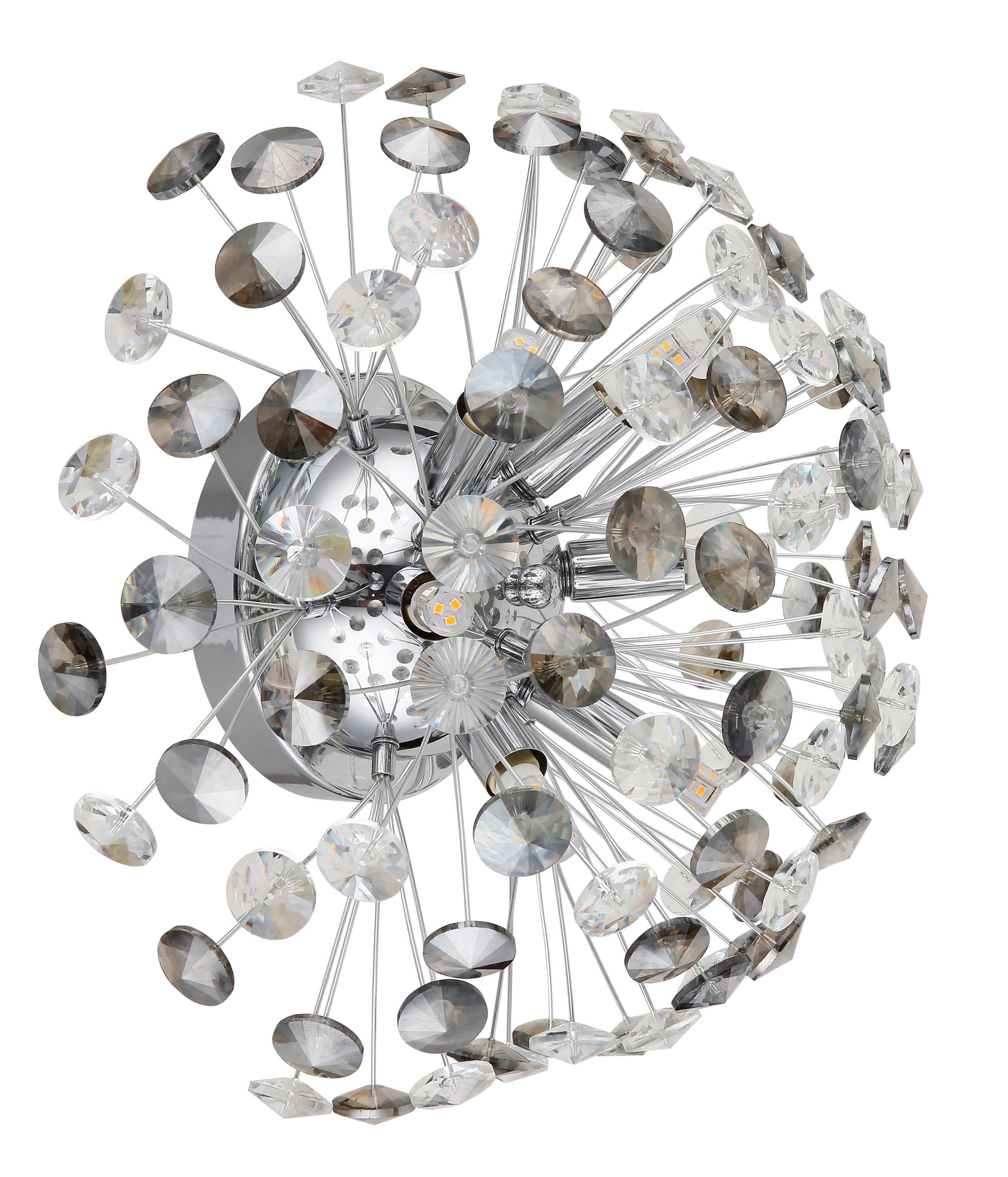 KRISTALL-WANDLEUCHTE KATRINA 40/22,5 cm   - Klar/Chromfarben, KONVENTIONELL, Glas/Metall (40/22,5cm) - Globo