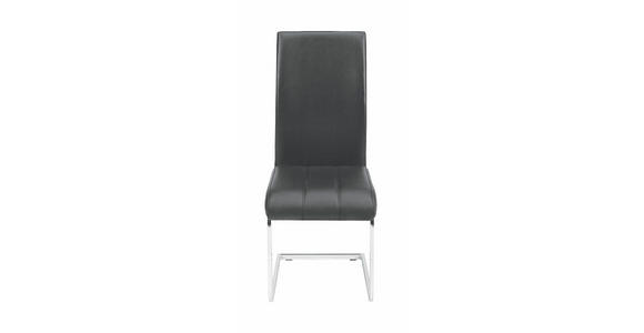 SCHWINGSTUHL in Metall, Textil Schwarz, Chromfarben - Chromfarben/Schwarz, Design, Textil/Metall (43/98/57cm) - Xora