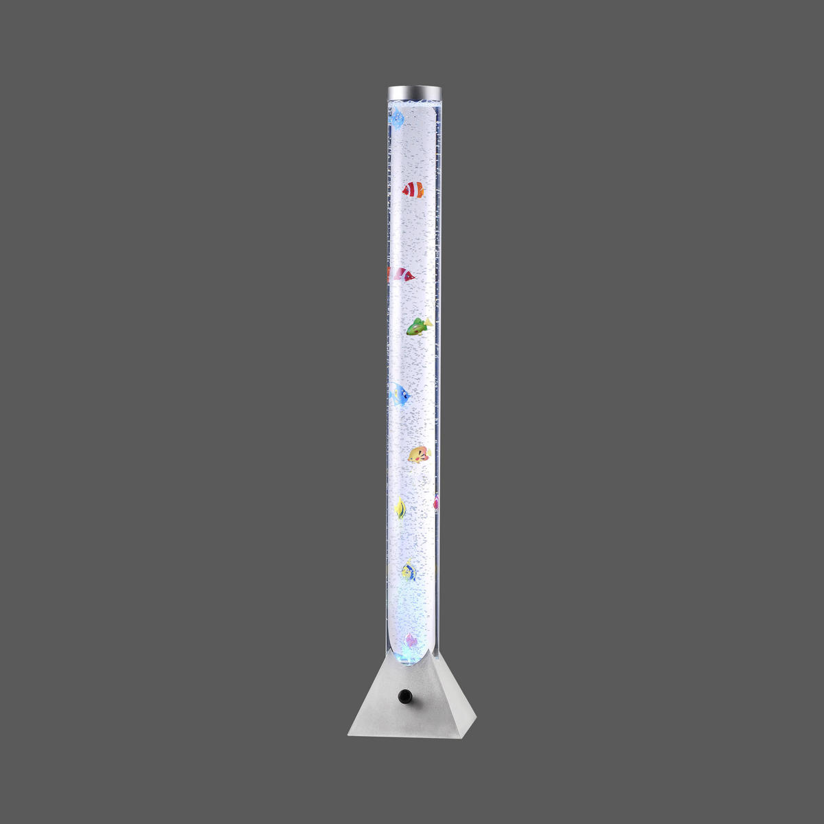 Wassersäule mit Dekofischen 21,5/21,2/119,5 cm   - Silberfarben, Design, Kunststoff (21,5/21,2/119,5cm)