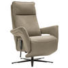 RELAXSESSEL in Leder Hellbraun  - Hellbraun/Schwarz, Design, Leder/Metall (83/116/87cm) - Valdera