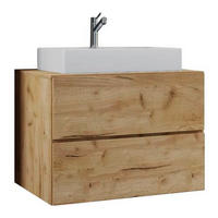 WASCHTISCHKOMBI 80/64,2/51,4 cm  - Honigeiche/Weiß, MODERN, Keramik/Holzwerkstoff (80/64,2/51,4cm) - MID.YOU