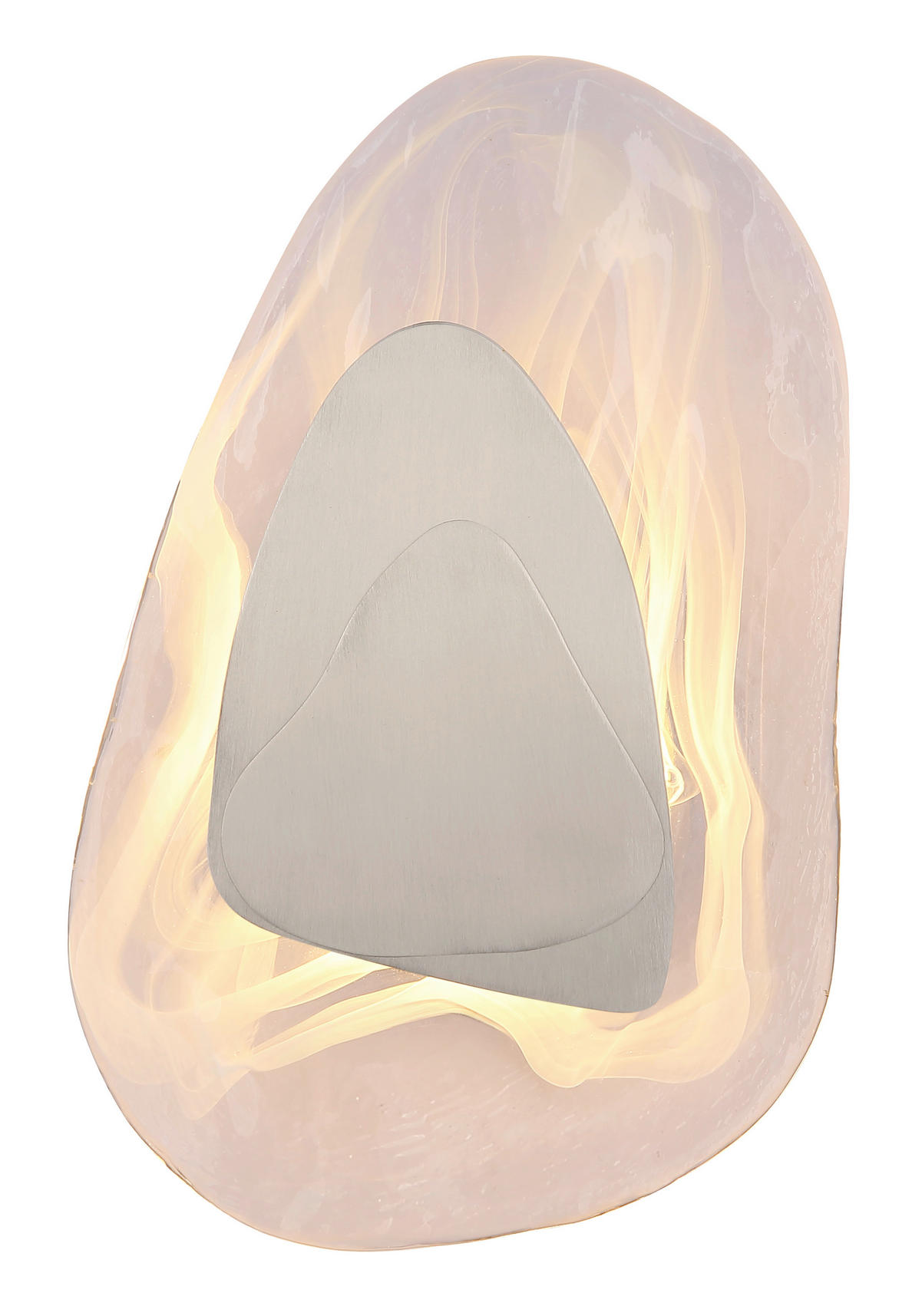 LED-WANDLEUCHTE - Klar/Weiss, Design, Glas/Metall (20,3/31,5cm) - Globo