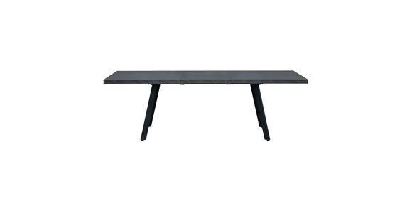 ESSTISCH 180-240/100/76 cm Nachbildung  Metall, Holzwerkstoff ausziehbar rechteckig Grau, Schwarz  - Schwarz/Grau, Design, Holzwerkstoff/Metall (180-240/100/76cm) - Carryhome